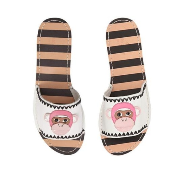 Kate Spade White Inyo "Monkey" Slides - Picture 7 of 7